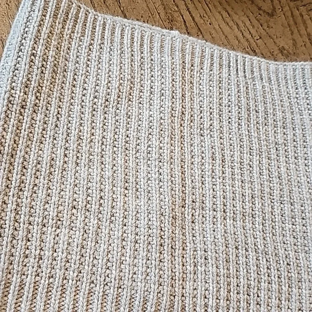 Girls knit scarf gray with silver